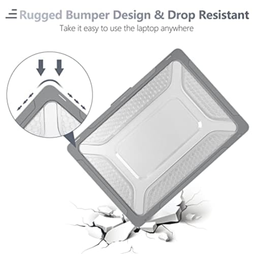 Image of TechTrendz Case Cover Compatible with MacBook Pro 13 inch M2 A2338 Case A2251 M1 A2289 A2159 A1989 A1706 A1708 2024-2017 Honeycomb Design HeavyDuty Protective HardShell TPU Bumper Cover with Kickstand