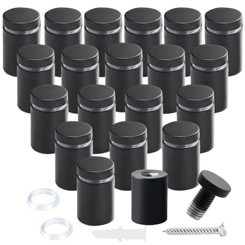 Vis noires acier inoxydable 1,27x1,9 cm pour panneau verre acrylique