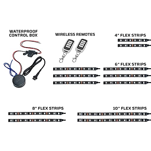 image for LEDGlow 12pc Advanced Million Color LED Motorcycle Accent Underlow Lig