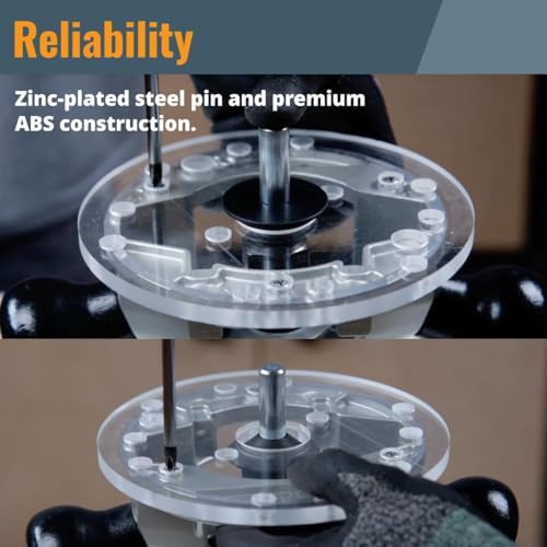 POWERTEC Router Centering Pin and Cone Set for Porter Cable Style Router Sub Bases with 1/2" & 1/4" Ends, Calibrate Router Base Plates, Centering Template Guides on Routers Tool & Accessories - 71833 - Image 3