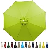 MSNCS Toldo de Recambio de Sombrilla 2m/2.3m/2.5m/2.7m/3.0m Tela Recambio para Toldo Exterior Poliéster 6 Brazos/8 Brazos,11.5ft(3.5m)/8ribs)