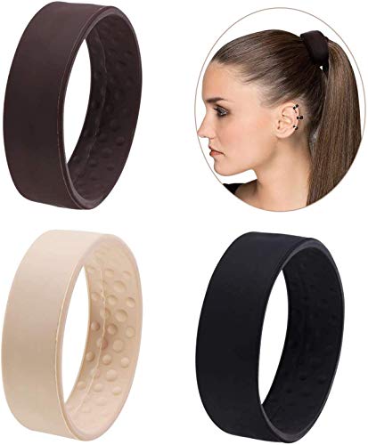 YANYIN 3-Pack Silicone foldable hair ring hair dish donut plate hair band donuts hair ring hair plate hair accessories tools