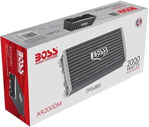 Boss Audio Systems Ar2000M Monoblock Car Amplifier - 2000 Watts, 2-4 Ohm Stable, Class A-B, Mosfet Power Supply, Gray #TOP7