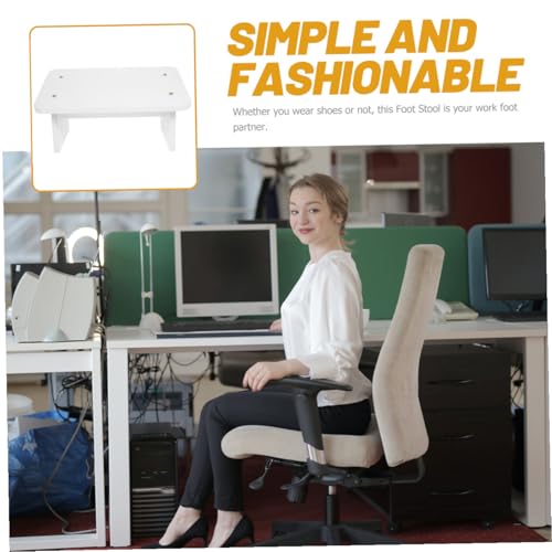 Repose-Pieds Ergonomique Bois Blanc Support Table Confort