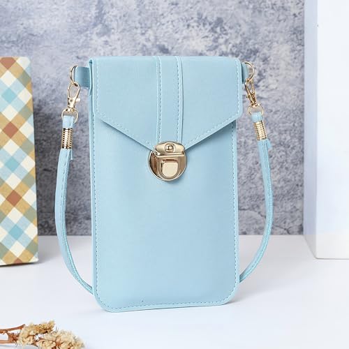 Small Cell Phone Bag for Women, Mini Over Shoulder Handbag Purse with Credit Card Slots