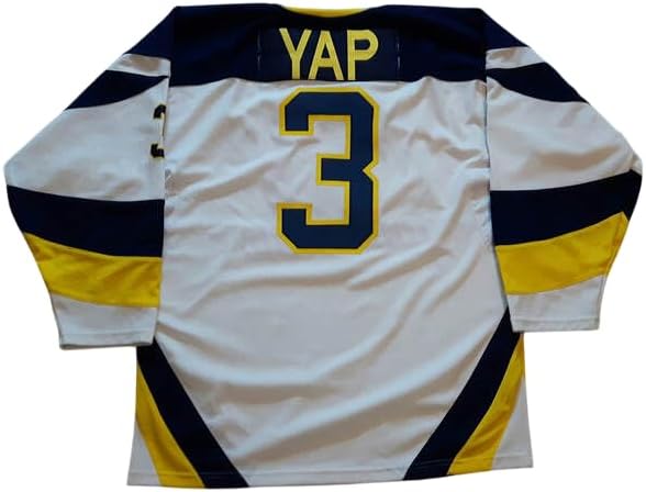 Custom Malaysia Hockey Jersey, Navy Blue with Yellow Trim, Sewn Name and Number