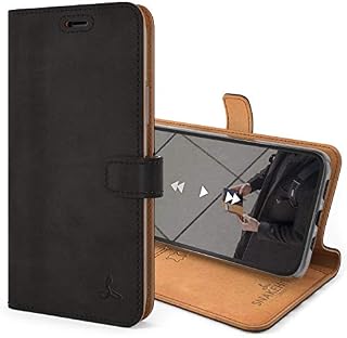 Snakehive iPhone 11 Pro Vintage Wallet || Genuine Leather Wallet Phone Case || Real Leather with Viewing Stand & 3 Card Holder || Flip Folio Cover with Card Slot (Brown)
