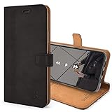 Design und Funktionalität intrigiert – Jede Lederhülle ist sorgfältig von Hand genäht und speziell an die Farbe des Leders angepasst. Die Lederhülle hat eine nützliche Standfunktion die dir erlaubt einfach Videos auf deinem Handy zu schauen