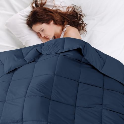 Image of Modern Threads Comforter Duvet Insert, Reversible Quilted Down Alternative Comforter with Corner Tabs, All Season Bedding, King, Navy