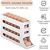 Automatic Rolling Egg Storage For Refrigerator, Fridge Organizer, Space Saving Refrigerator Egg Holder For Fridge ,Egg roller holds 28 Eggs,for Refrigerator,Kitchen,Cabinets,Tabl (White)
