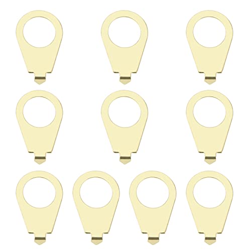 EMSea 10PCS Guitar Knob Pointers Plate Compatible with Gibson Les Pauls Electric Guitar Knob Position Indicators Instrument Parts 10mm ID 14mm OD Gold