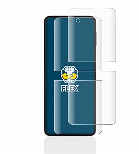BROTECT 2 Stück Full-Cover Schutzfolie für Samsung Galaxy Z Flip 3 5G Full-Screen Bildschirmschutz-Folie [3D Curved, Anti-Fingerprint, Kristall-Klar]