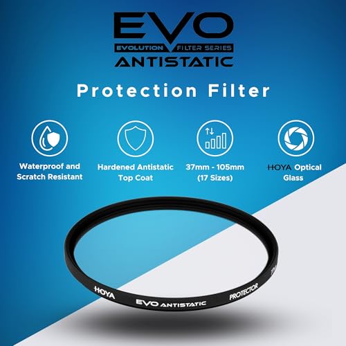 Hoya EVO Antistatic 95 mm Lens Filter — Premium Optical Glass w/ 16-Layer SMC Lens Protector for 99.8% Light Transmission, 5mm Thick, Dust & Scratch-Resistant, Water Repellent for Clear Image Quality