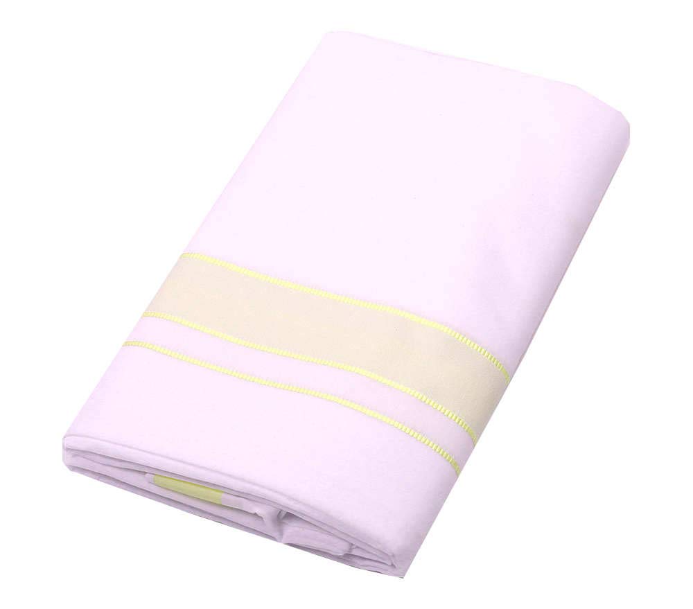Buy KITEX 100 cotton Smart Line White Single Dhoti Wide Kara Men's