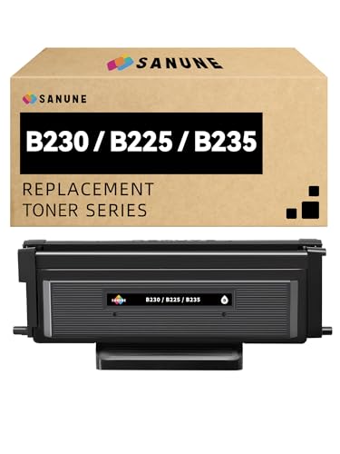 Image of SANUNE B230 B225 B235 Black High Capacity Toner Cartridge Replacement for Xerox 006R04399 006R04400 Toner Cartridges with New Chip for B230 B225 B235 B230dni B225dni B235dni Printer Ink (3000 Pages)
