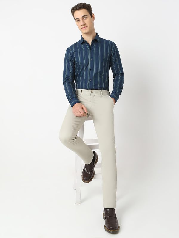 Image of Men's Striped Cotton Formal Shirt