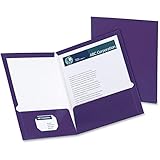 Oxford Laminated Twin-Pocket Folders, Letter Size, Purple, Holds 100 Sheets, Box of 25 (51726EE)