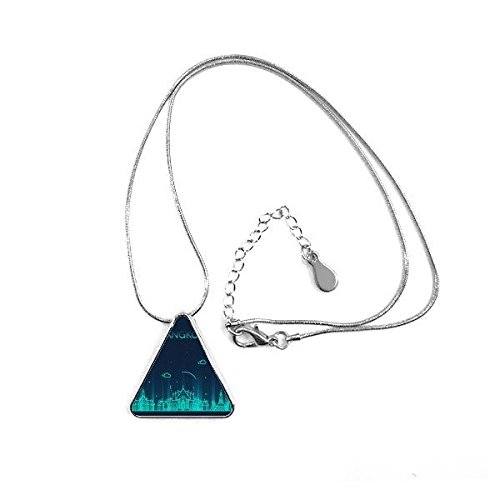 Pendentif triangle Thaïlande collier art traditionnel Bangkok bijou chaîne