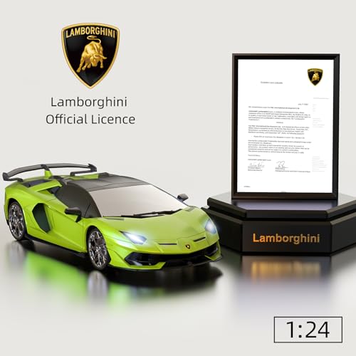 Lamborghini Remote Control Car, 1:24 Scale Electric Sport Racing Hobby Toy Car Lamborghini Model Vehicle for Boys Girls Birthday Gifts, Green - Image 3