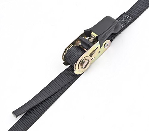 PowerTye 1in x 7ft Easy-Grip Endless Ratchet Straps, Black 2-Pack by PowerTye - Used condition - Image 2