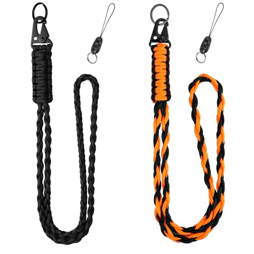 Vicloon Cordones Largos para el Cuello, Paracord Llavero Correa, Corto Cordón para Cuello Llaves, Aplicable a Llaves Tarjetas de Identificación Soporte, Oficina, Escuela