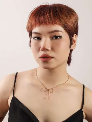 OJERRY Simple Dainty Bow Necklace for Women, Coquette Aesthetic Jewlery for Women Girls3