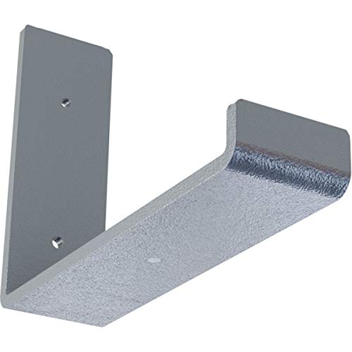 Ekena Millwork BKTM02X08X06HSHLB Steel Bracket Hanging Shelf, 2"W x 8"D x 6"H, Hammered Light Blue