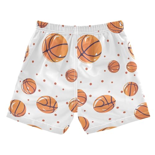 senya Basketball Pattern Boys Swim Trunks Toddler Shorts Swimwear Boardshorts2