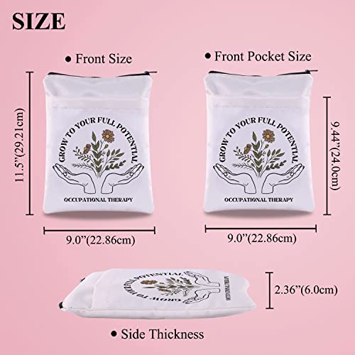 G2Tup Occupational Therapist Thank You Gift Ot Book Sleeve Grow To Your Full Potential Book Covers Occupational Therapy Graduation Gift Zipper Book Protector (Grow To Your Full Potential Off W) #TOP2