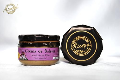 Crema de Boletus con Aceite de Oliva del Bosque de Micopal. Bote de 110grs. Deliciosa crema elaborada de forma artesanal con el hongo más apreciado a nivel culinario, denominado Boletus Edulis.