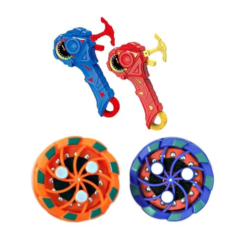 Hozuumo Battling Tops Turbo Starter Set, 4D Metall Fusion Kampfkreisel, Arena Spinning Tops mit Launcher, Geschenk-Sets für Kinder,1-6