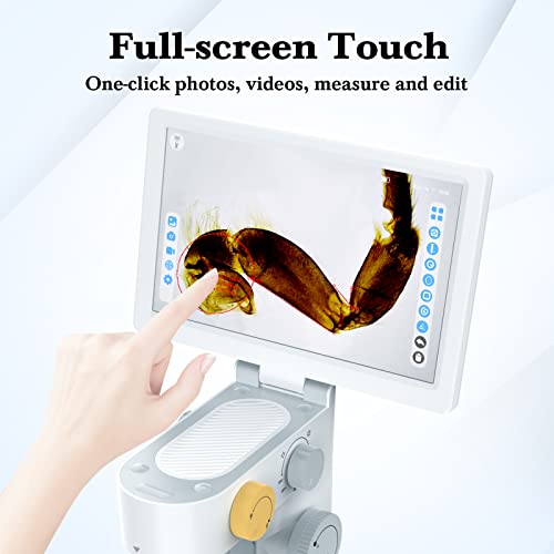 7-LCD-Digital-Microscope-1200XLeipan-12MP-Coin-Microscope-with-Screen-for-Adults1080P-Video-Microscope-with-12pcs-SlidesWired-Remote2-Side-LightsWindowsMac-OS-Compatible