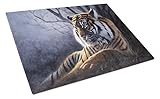 Caroline's Treasures BDBA0251LCB Bengal Tiger by Daphne Baxter Glass Cutting Board Large Decorative Tempered Glass Kitchen Cutting and Serving Board Large Size Chopping Board