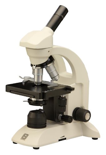 210 Basic Monocular Compound Microscope, WF10x Eyepiece, 40x-400x Magnification, Brightfield, LED Illumination, Iris Diaphragm, Plain Stage, 110V