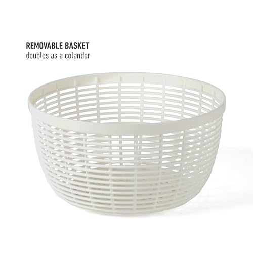 Image of Calphalon Aero 6.3-Qt Salad Spinner & Vegetable Washer, Fruit Cleaning Bowl with Built-In Strainer Basket for Lettuce, Greens, Produce & Kitchen Meal Prep