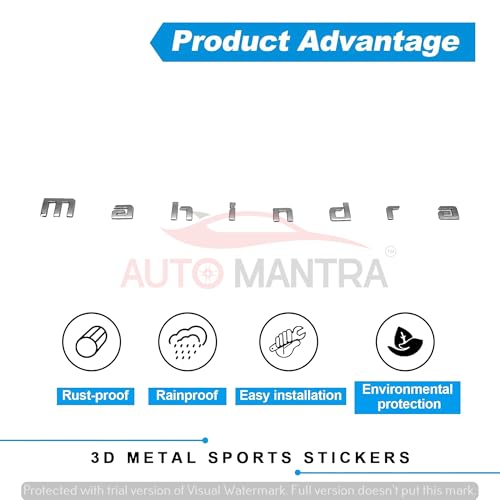 Image of Bonnet 3D Amblem Letter & Decal for Car | Unique Car Sticker| Exterior Accessories for Car