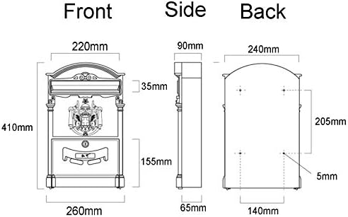 メールボックス 屋外メールボックス ロック可能 耐候性 ポスト レター