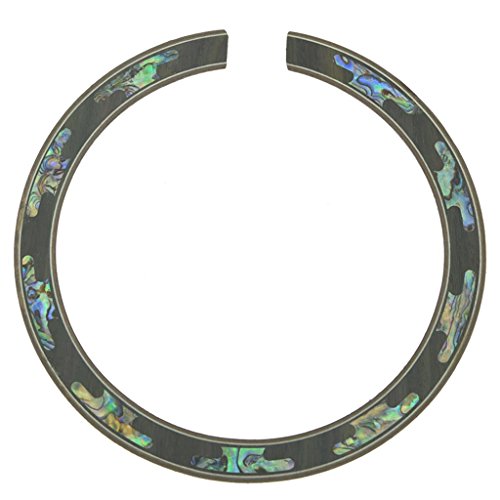 KAISH High Qaulity 110 * 12 * 0.8mm Acoustic Guitar Soundhole Rosewood Rosette Abalone Shell Design