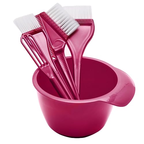 FOMIYES Professional Hair Coloring Kit 1 Set Mixing Bowl Brush Comb Mixer Hair Dyeing Tools for Salon Home