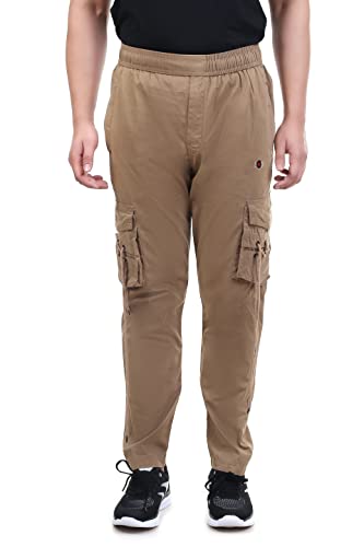 Image of Loose-Fit Straight Leg Cutton Twill Cargo Trousers #3886