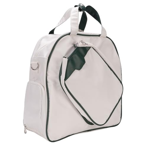 Fabater Paddle Bag with Shoe Compartment, Lightweight Neoprene Sling Bag Spacious Racquet Neoprene with Exterior Paddle Pocket Side Shoe Compartment and Insulated Water Bottle Holder