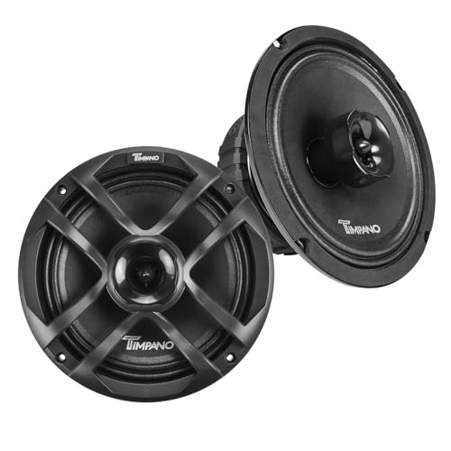 Timpano 8 Inch Car Coaxial Speakers 1300 Watts per Pair TPT-CX8-4 TPRO, PRO Audio 2-Way 4 Ohm Premium Speaker, Grill Included - Great for Car Stereo Sound System (Pair) by Timpano - Used condition - US$127.42