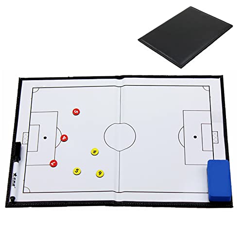 REALN Lavagna Tattica Calcio Tavola da Allenamento Portatile per Ardesia da Calcio Kit per Appunti Allenatori