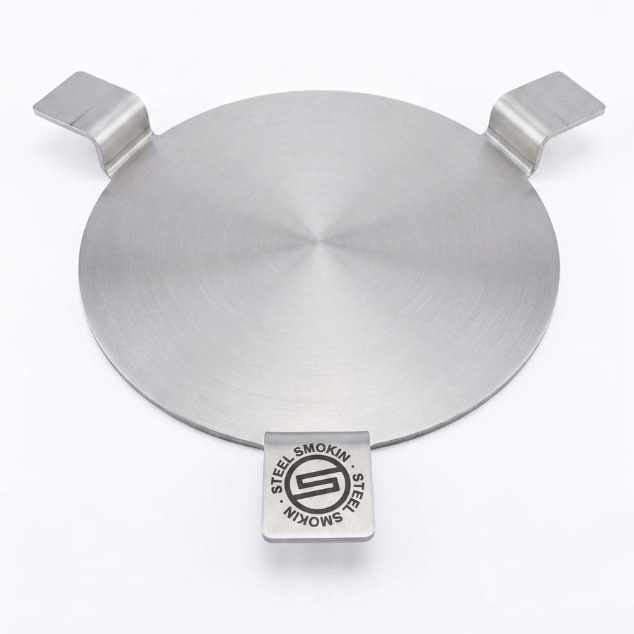Steel Smokin Mini Kamado Heat Deflector, Stainless Steel, Dishwasher Safe, 3mm Thick