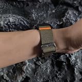 YOOSIDE Miękkie, rozciągliwe nylonowe bransoletki z pętlą do Casio Gshock DW-5600/8900, elastyczny, nylonowy, regulowany, pleciony pasek do zegarka GA-100/GW-B5600/GB-5600/GW-6900, 22mm, Nylon, Brak