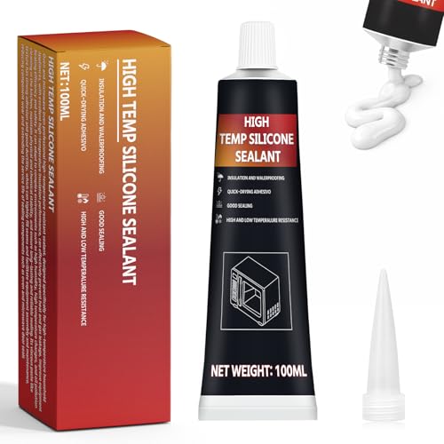 INNOVAYOU 100ml Weiß Hitzebeständiger Kleber Hochtemperaturkleber Reparatur von Rissen Kleber Hitzebeständig 300 grad für Backofen Grill Mikrowelle