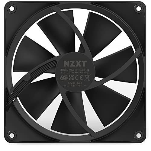 Image of NZXT AER F140 RGB Black - High Performance Airflow Fans - Single