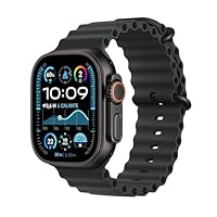 Apple Watch Ultra 2 GPS + Cellular 49 mm Sportwatch con robusta cassa in titanio Nero e Ocean Band...