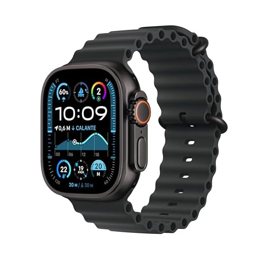 Apple Watch Ultra 2 GPS + Cellular 49 mm Sportwatch con robusta cassa in titanio Nero e Ocean Band Nero. Fitness tracker, GPS di precisione, tanta autonomia, luminoso display Retina