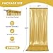 gogoparti 10x10FT Gold Sequin Backdrop Curtain - 2 Panels of 5x10FT Wrinkle-Free Glitter Drapes for Photography, Birthdays, Weddings & Graduations